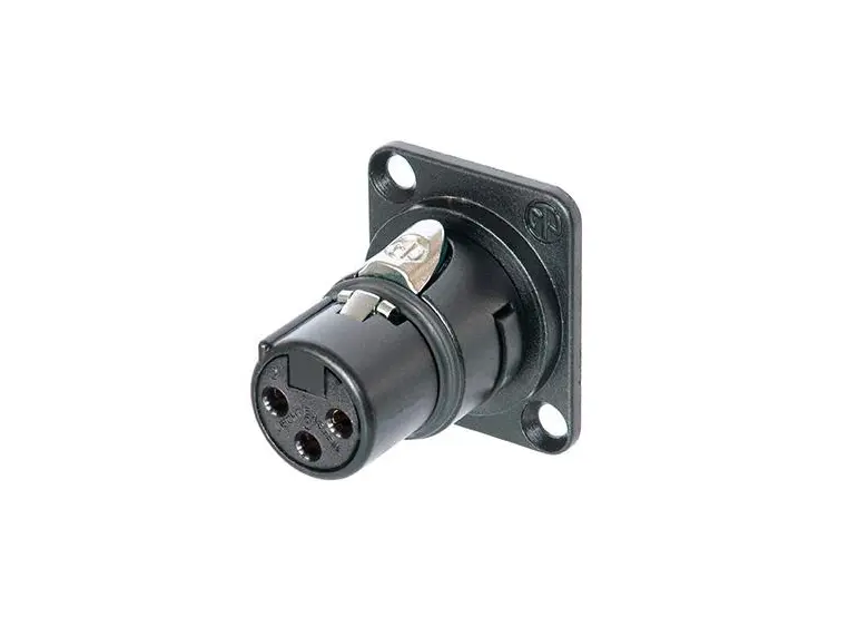 Neutrik 3p XLR hun module D sort 